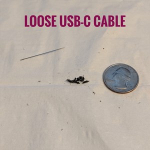 A solution to a loose USB-C cable.