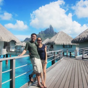 Walking on the way to our overwater bungalow.