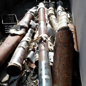 The rusted HVAC Heating pipes that were removed from my house in Millbrae, CA