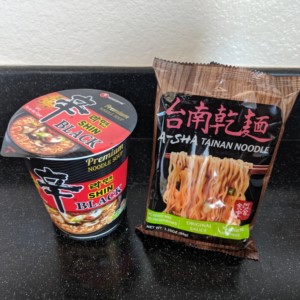 Nongshim Shin Black vs A-Sha Tainan Noodle from Costco